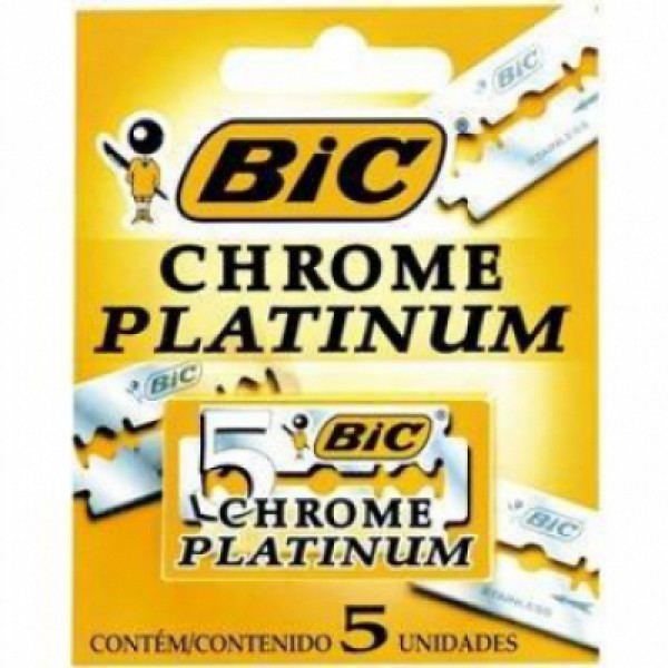 Lâmina Bic Chrome Platinum Com 5 Unidades