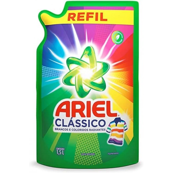 Lava Roupa Liquido Ariel Clássico Refil 1,5LT