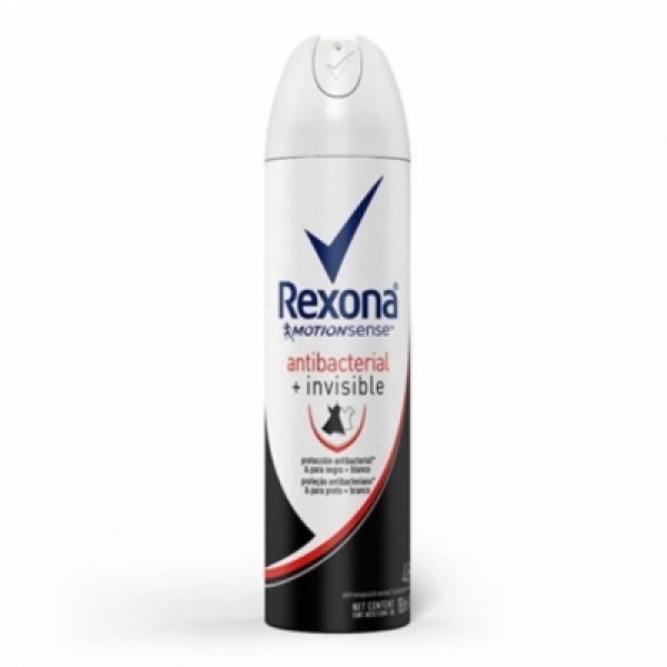 Desodorante Rexona Aerosol Antibacterial Invisible 90G