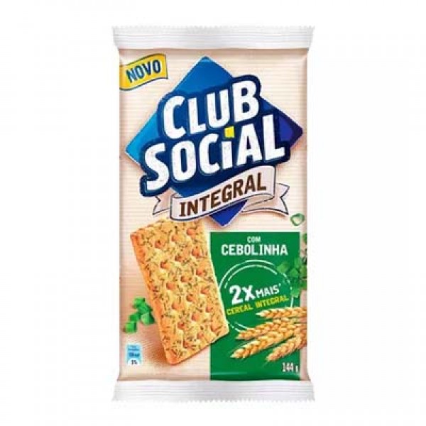 Biscoito Club Social Integral Cebolinha 144G