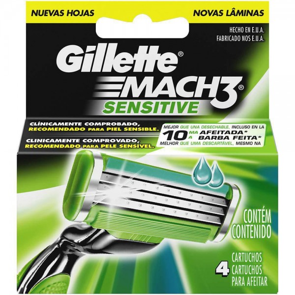 Carga Gillette Mach3 Sensitive 4Unidades