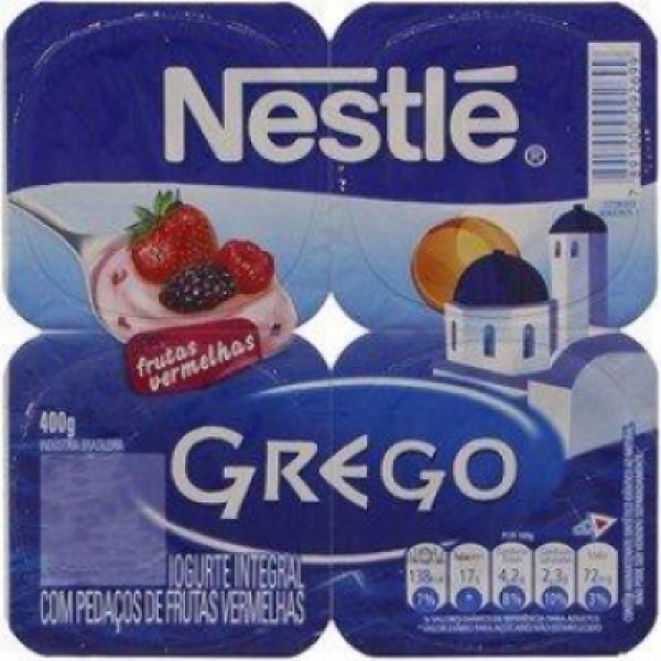 Iogurte Grego Sabor Frutas Vermelhas Nestlé 400g