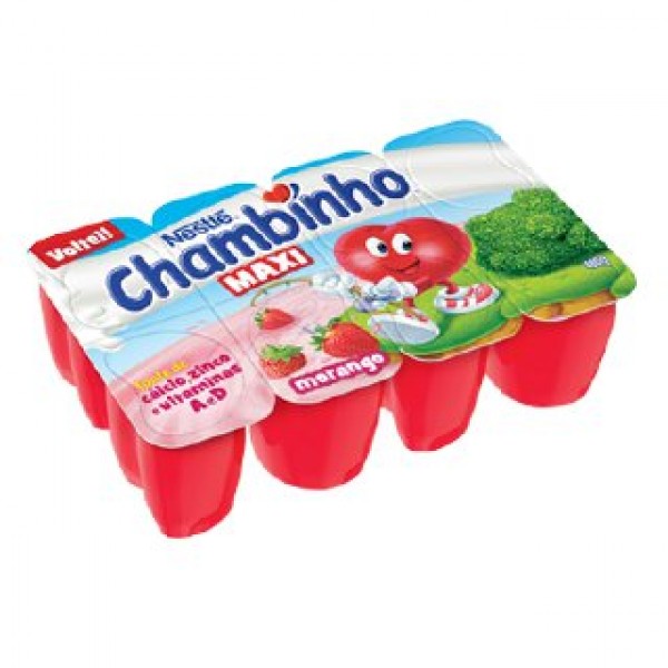 Iogurte Nestlé Chambinho Maxi Petit Morango 480G