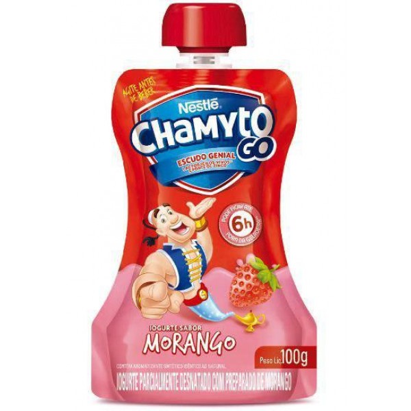 Iogurte Parcialmente Desnatado Com Polpa De Morango Chamyto Nes