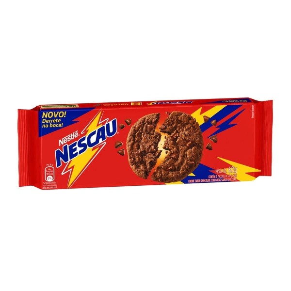 Biscoito Nestle Nescau Cookie Gotas de Chocolate 60G