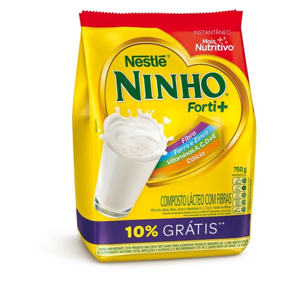 Composto Lacteo Ninho Forti+  Instantâneo Sache 750G