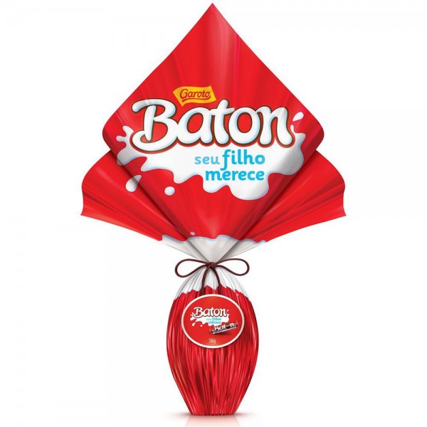 Ovo de Páscoa Garoto Baton Ao Leite 186g