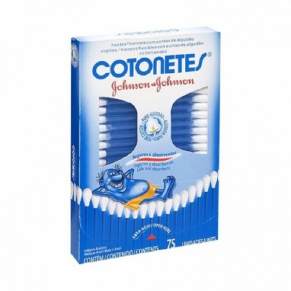 Hastes Flexíveis Cotonetes Johnson´s Com 75 Unidades