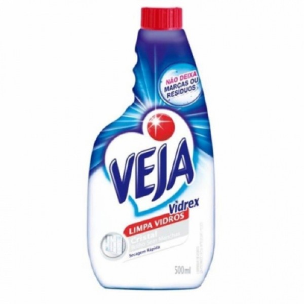 Limpador para Vidros Veja Vidrex Recarga Cristal 500ML