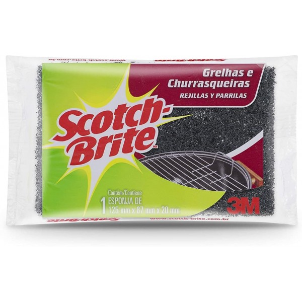 Esponja Scotch Brite Grelhas e Churrasqueira 1 Unidades