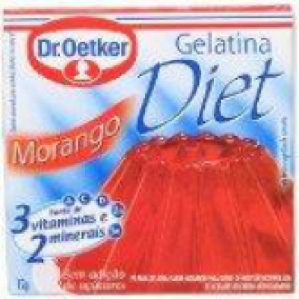 Gelatina em Pó Sabor Morango Diet Dr. Oetker 12g
