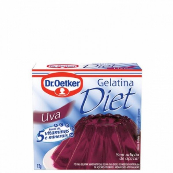 Gelatina em Pó Sabor Uva Diet Dr. Oetker 12g