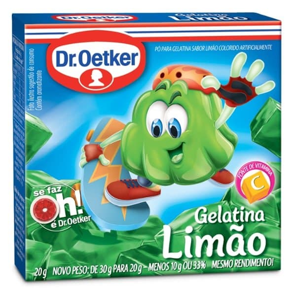 Gelatina DR. Oetker Limão 20G