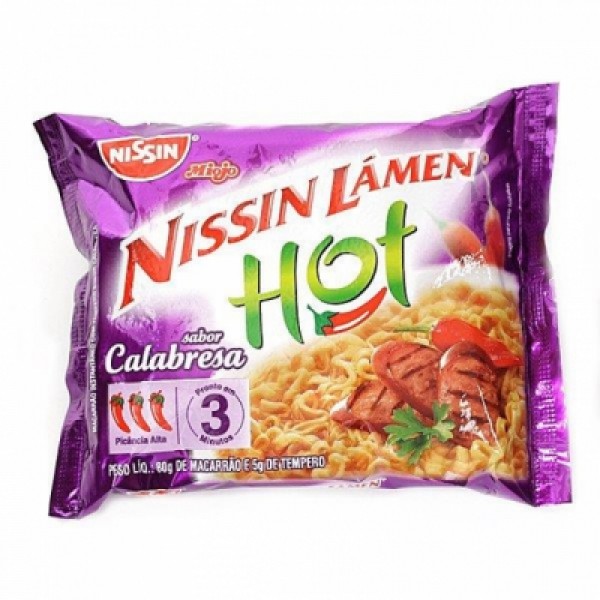 Macarrão Instantâneo Nissin Hot Calabresa com Pimenta 85G