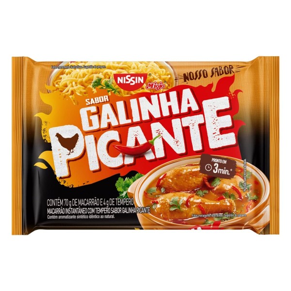 Macarrão Instantâneo Nissin Nosso Sabor Galinha Picante 74G