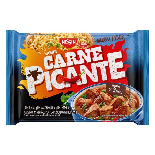 Macarrão Isntantâneo Nissin Nosso Sabor Carne Picante 74G