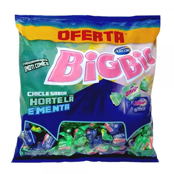 Chiclete Big Big Hortelã 350g - Arcor