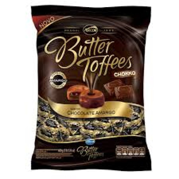 Bala Butter Toffees Chokko Chocolate Meio Amargo 600g - Arcor