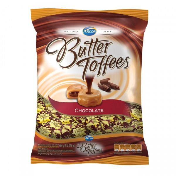Bala Butter Toffees Chocolate 600G -Arcor