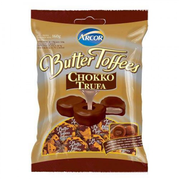 Bala Butter Toffees Chokko Trufa 600g - Arcor