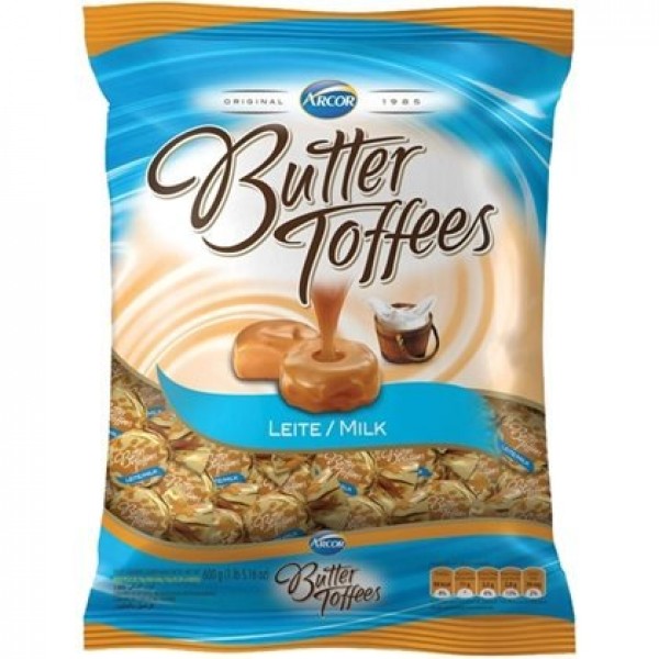 Bala Butter Toffees Leite 600g - Arcor