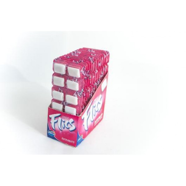 Chiclete Flics Morango 17g