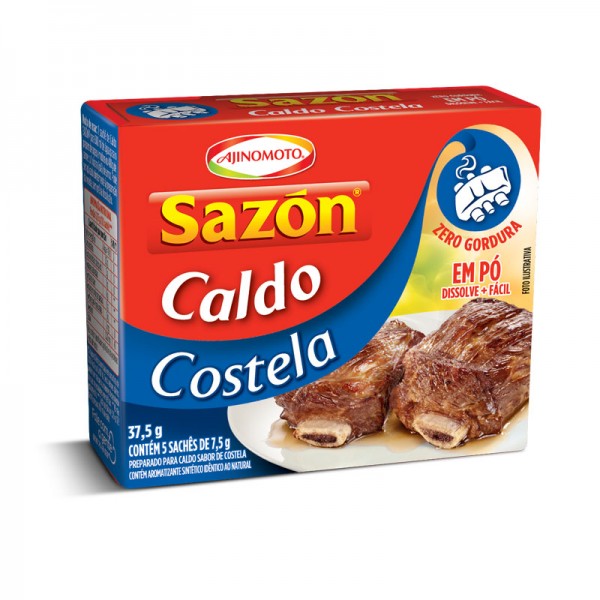 Caldo de Costela Sazón 37,5g com 5 Sachês