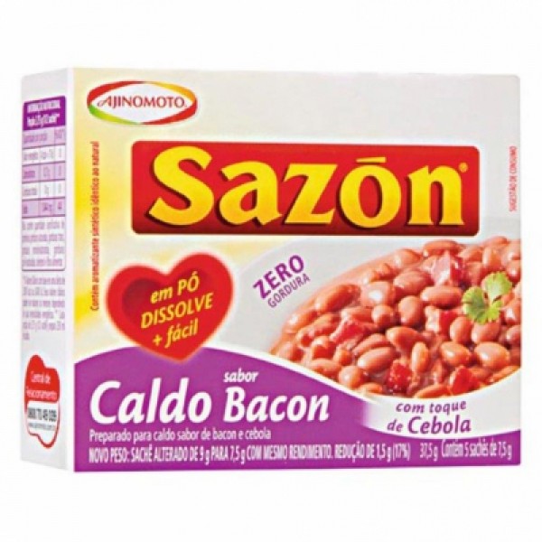 Caldo de Bacon Defumado Sazón 37,5g com 5 Sachês