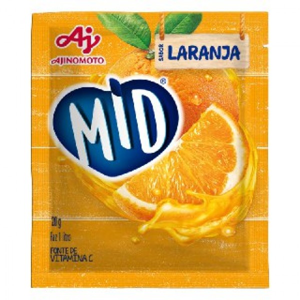 Refresco em Pó MID Laranja 20G