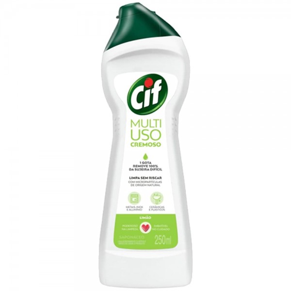 Limpador Cif Cremoso Limpeza Profunda Limão 250ML