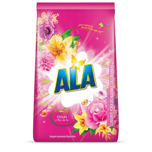 Detergente Pó Ala Rosas e Flor Lis 500g