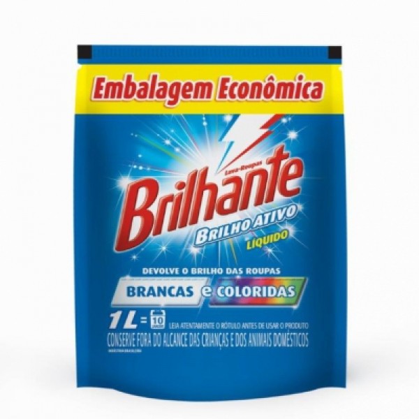 Refil Sabão Líquido Brilhante Brilho Ativo 1L