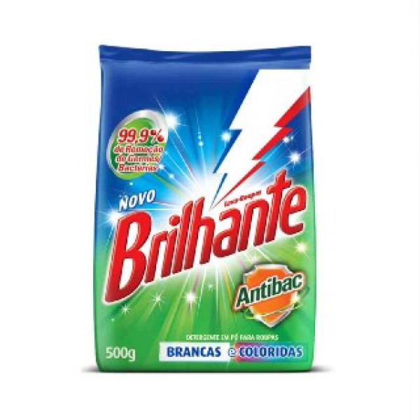 Sabão em Pó Brilhante Brilho Antibac 500G