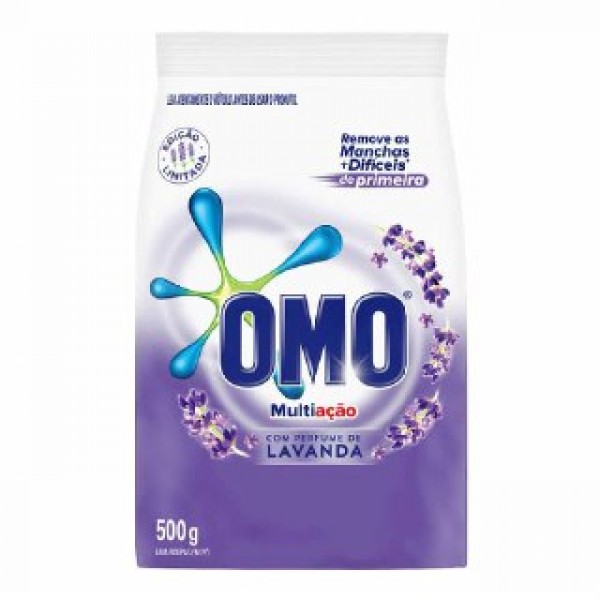 Detergente Pó OMO Multiação Lavanda 500g Sachet 