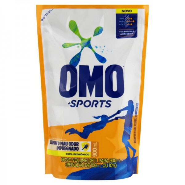 Sabão Líquido OMO Sports Refil 900ML 