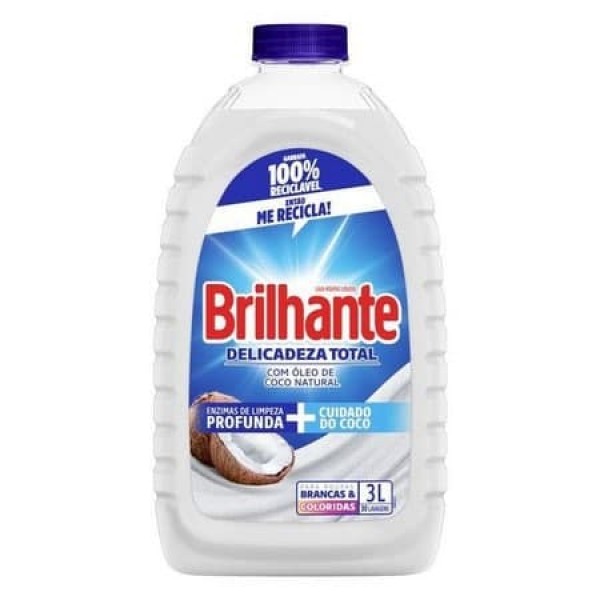 Lava Roupa Liquido Brilhante Delicadeza Total 3LT