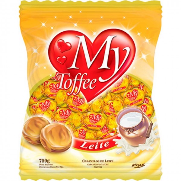 Bala Riclan Toffee Leite 500G