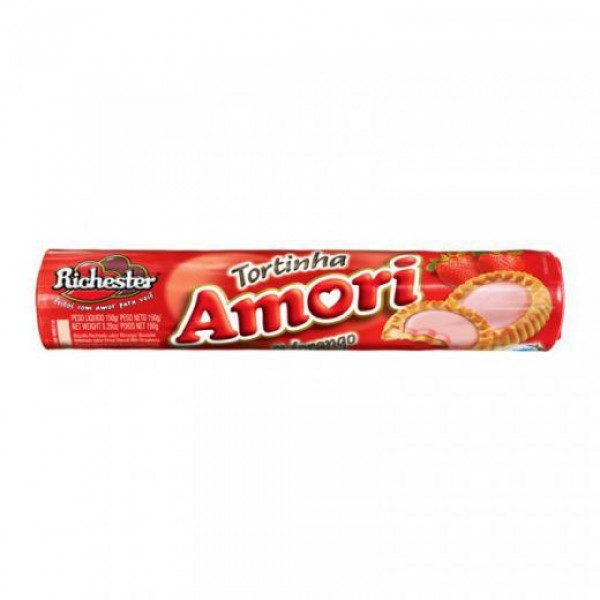 Biscoito Richester Amori Tortinhas Morango 150g