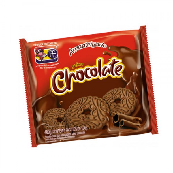 Biscoito Fortaleza Amanteigado Chocolate 400G