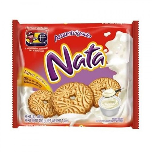 Biscoito Fortaleza Amanteigado Nata 400G