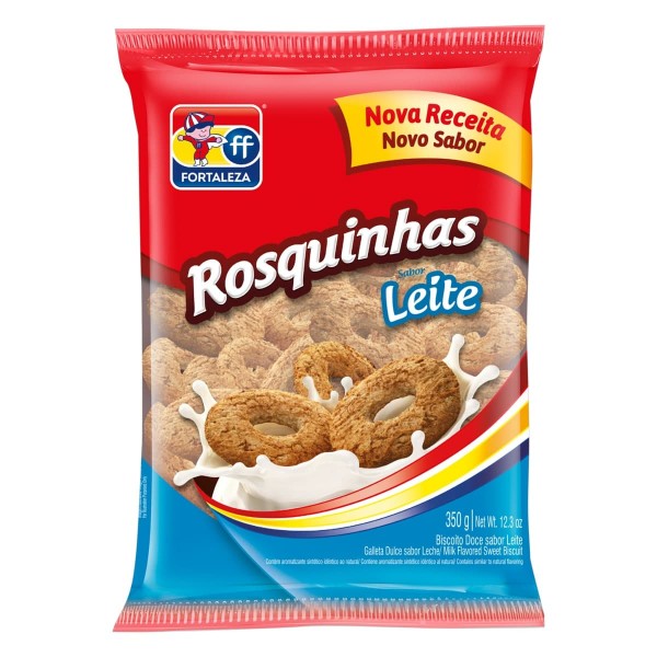 Biscoito Fortaleza Rosquinhas Leite 350G