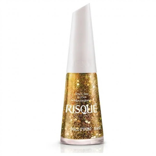 Esmalte Glitter Risqué Disco D´Ouro 8ML