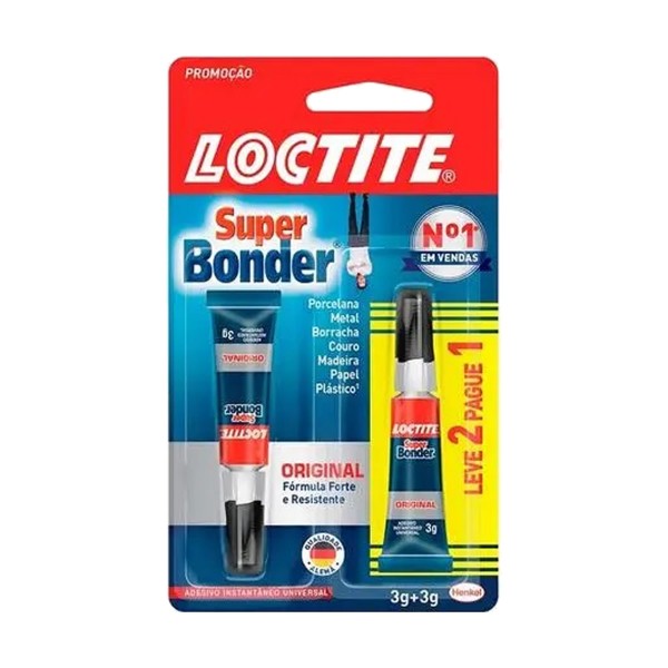 Cola Super Bonder Loctite Original Leve 2 Pague 1 3G