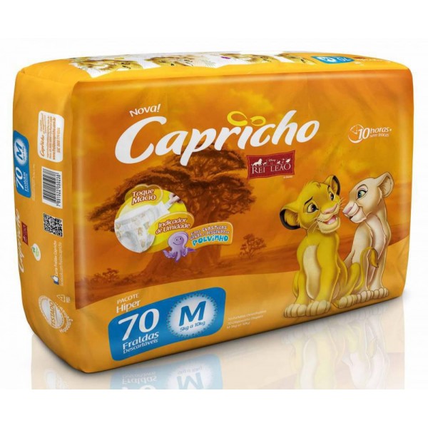 Fralda Capricho Rei Leão Hiper M 70UN