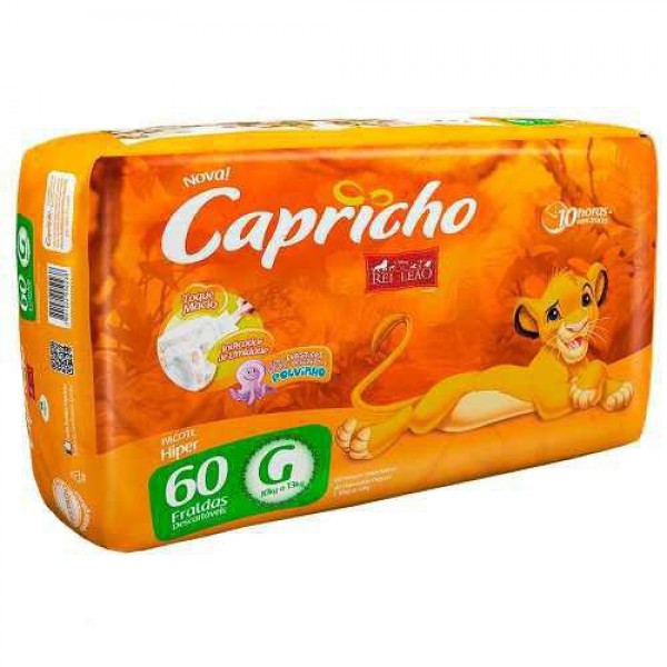 Fralda Capricho Rei Leão Hiper G 60UN