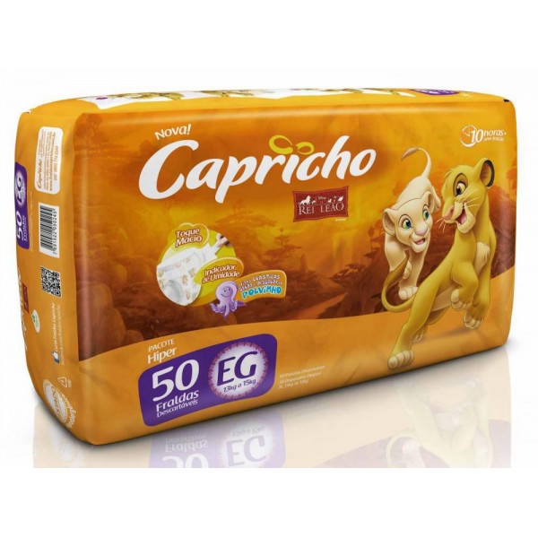 Fralda Capricho Rei Leão Hiper EG 50UN