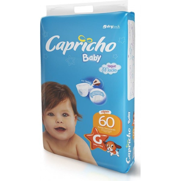 Fralda Capricho Baby Hiper G 60 Unidades