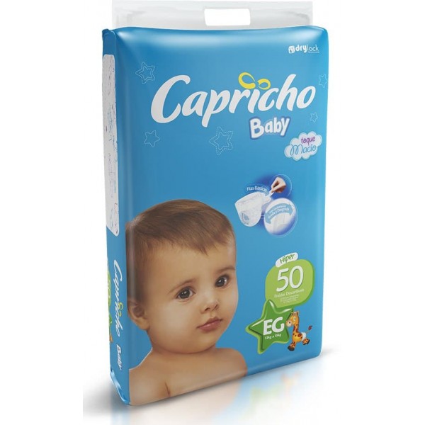Fralda Capricho Baby Hiper EG 50 Unidades 