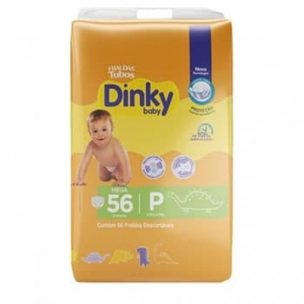 Fralda Dinky Baby Mega P 56 Unidadea