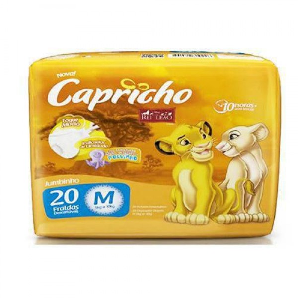 Fralda Capricho Rei Leão Jumbinho M 20UN